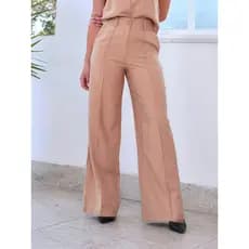 CALCA FEMININA PANTALONA COM BOLCA BOTAO ZIP
