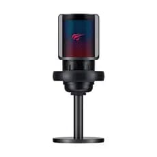 Microfone Gamer Condensador USB Havit GK50 RGB Preto