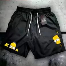 Short Tactel Mauricinho Modelo Simpsons -Design para Academia, Skate, Corrida