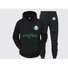 Conjunto de Moletom Masculino Feminino Infantil Futebol Times Brasileirão   Canguru Estampado  Promoção