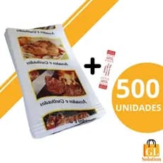 Saco Térmico para Frango Assado Com Barreira de Gordura c/500 + Lacre de segurança