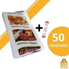 Saco Térmico para Frango Assado Com Barreira de Gordura c/50 Un + Lacre de segurança