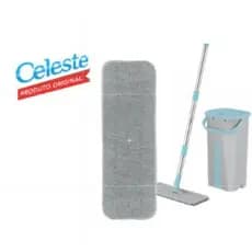 Refil Microfibra Rodo Mop Balde Rapid Clean Celeste