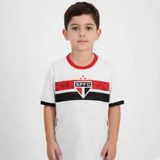 Camiseta São Paulo Stencil Infantil Branca