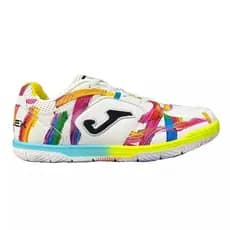 Chuteira Joma Futsal Top Flex Jr Branco/Rosa