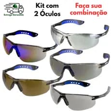 Óculos de proteção JAMAICA KALIPSO (Kit 2un) Segurança Esporte Ciclismo Corrida