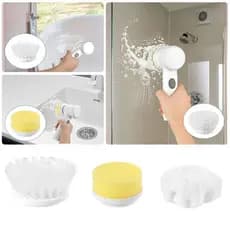 Escova Elétrica de Limpeza 5 em 1 Sem Fio Multiuso Prático - Cozinha Banheiro Azulejos Móveis