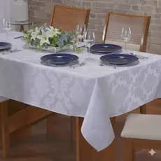 Toalha de Mesa 6 Lugares 2,00 X 1,38 Premium em Jacquard