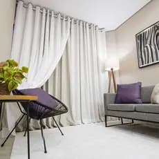 Cortina Gaze Linho 4,00x2,60 C/blackout Para Varão Luxo Lux