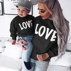 Kit blusa moletom tal mae tal filha combinando