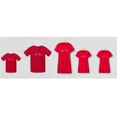 Vestido mãe pai e filhas quebra cabeça Camiseta