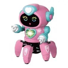Robô Aranha Lady Dançante com Face Digital | Brinquedo Eletrônico com Som e Luzes Interativo