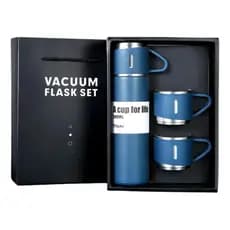 Kit Garrafa Térmica + 3 Xícaras Canecas Quente Frio Vácuo