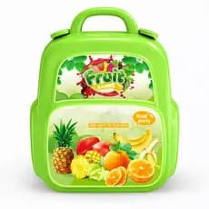 Kit 24 peças Brinquedo cozinha maleta com frutas e vegetais com corte de velcro 3 em 1