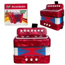 Sanfona Infantil Tipo Acordeon Gaita Musical | Brinquedo Educativo com Alça