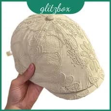 Chapéu De Sol Feminino Estilo Vintage Com Ajuste Ajustável E Detalhes Bordados Para Primavera Verão