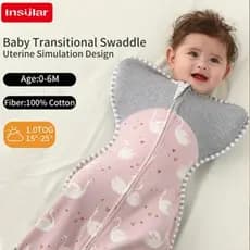 Insular Todas As Estações Algodão Recém-Nascido Saco De Dormir Swaddle Cobertor Envoltório-Bolsa Anti-Chute Para Bebê Ma