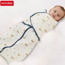 Insular Bebê Puro Algodão Anti-Susto Swaddle Recém-Nascido Estilo Casulo Envoltório Cobertor Saco De Dormir Panos Pano