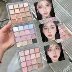 Paleta de sombras de venda quente de 16 cores - fosco fino piscando cores baixas saturadas - tom de pele iluminador Natu