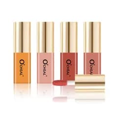 Quatro cores portátil Mini blush líquido líquido-cor natural fosco blush-cor natural-série laranja blush-recomendação de