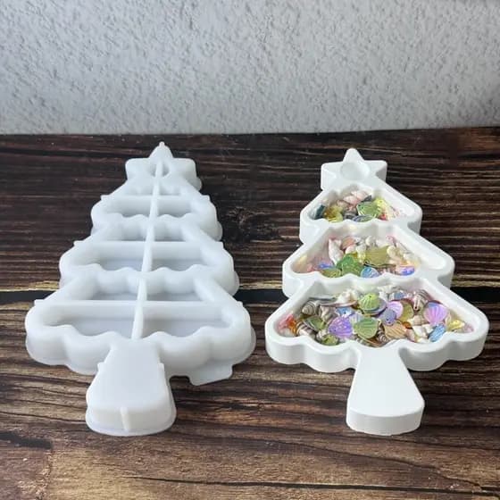 Bandeja De Molde Em Forma De Árvore De Natal Alilin Star , Resistente À Temperatura , Fácil Desmoldagem