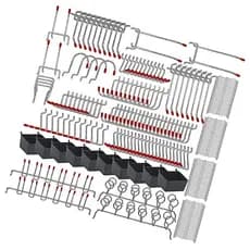 Alilin 228 Unidades De Ganchos De Pegboard Que Economizam Espaço , Cabide De Ferramentas De Oficina , Designs À Prova De