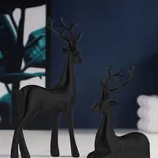 Alilin Artístico Resina Rena Feriado Estatueta Natal Casa Acento DIY Decorações De Mesa Do Para Festival Deco