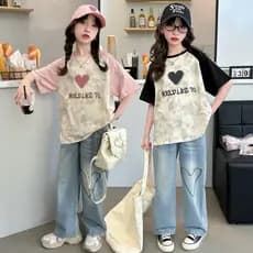 Camiseta Infantil De Manga Curta De Verão Para Meninas Pequenas20260709