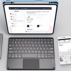 Teclados sem fio são compatíveis com dispositivos Bluetooth, como Apple, Android e Windows.
