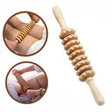 Rolo Massageador Madeira Bastão Corporal Anticelulite Relaxante Modelador Terapia Manual