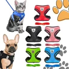 Coleira Peitoral Com Guia Para Cachorro e Gato Confortavel Colete Pet