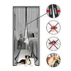 Tela Mosquiteiro De Porta Cortina Proteção Anti Inseto mosquito Muriçoca Com imã 2,10mX1m