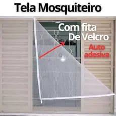Tela Mosquiteiro Para Janela Proteção Contra Insetos Muriçoca Mosquito Em Poliéster Com Velcro