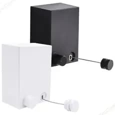 Varal De Parede Retrátil Roupas Fio Aço Inox Suporte Automático 4m 20Kg Apartamento Lavanderia