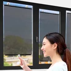 Cortina Persiana Blackout Janela Solar Proteção UV Retrátil Ventosas Sala Escritório Carro Quarto Automovel
