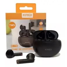 Fone de ouvido in-ear sem fio Kaidi KD-770 TWS preto bluetooth