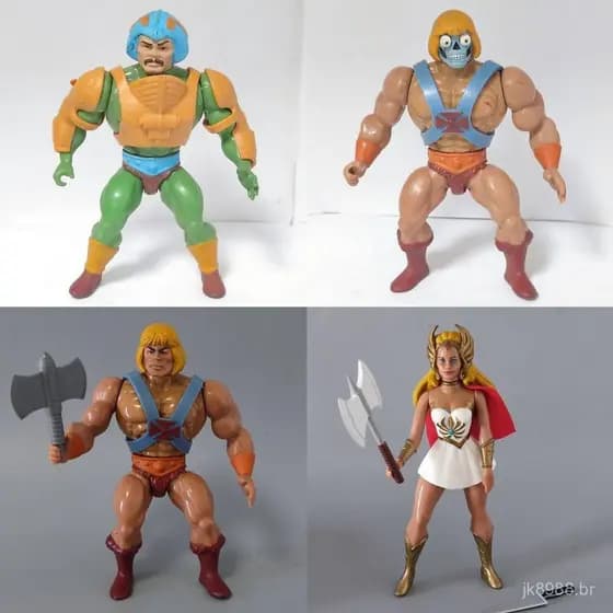 Gigante Espacial He-Man Série Super Retro He-Man Duncan Warrior. Articulações móveis de baixo perfil.