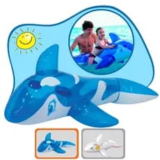 Bóia Baleia Inflável Grande Com Alça Para Piscina E Praia