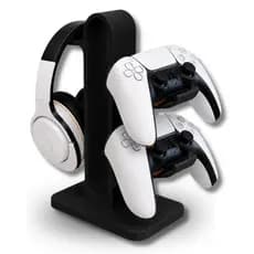 Organizador Gamer Suporte 2 Controles Ps4 Ps5 Xbox E Headset Setup Mesa