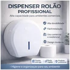 Suporte Papel Higiênico Rolão Dispenser Banheiro Comercial Parede Alta Durabilidade