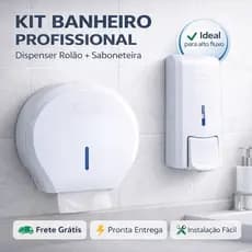 Kit Dispenser Rolão + Saboneteira Nobre | Uso Profissional