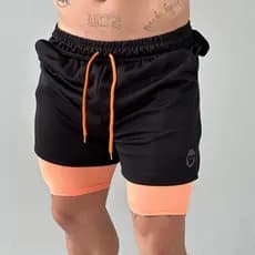 Bermuda Academia 2 em 1 Color Masculina Kong