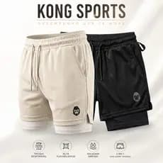Kit 2 Bermuda Esportiva Masculina Dryfit Kong Corrida Academia Fitness