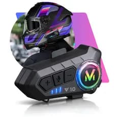Intercomunicador Bluetooth Moto Alcance 15m Bateria Alta Autonomia C/Compatível Todos Capacetes