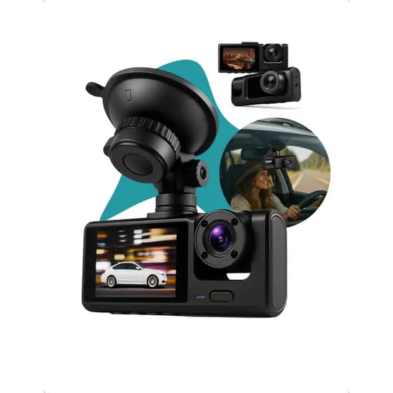Camera Veicular Kit Interna E ExternaGravação Frontal E Traseira 1080pHD Wifi Visão Noturna