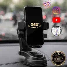 Suporte Veicular Celular 360 Graus Giratório Fixação Segura Estável Ajustavel Universal