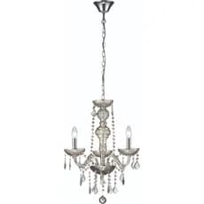 Lustre Candelabro Luteus 3XE14 Cristal Transparente