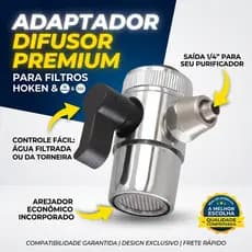 Adaptador Difusor Cromado Filtro Purificador Hoken Bbi