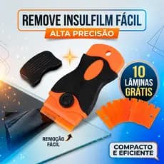 Raspador Ratinho Para Insulfilm Mini Com 10 Lâminas Grátis