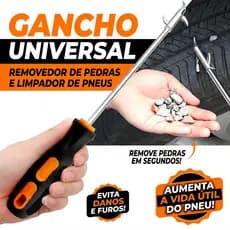 Gancho Universal Removedor de Pedras e Limpador de Pneus Carro